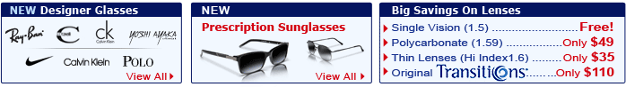 Designer eyeglasses and frames