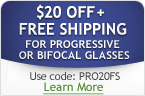 $20 Off + Free Shipping for all Progressive / Bifocal Glasses!